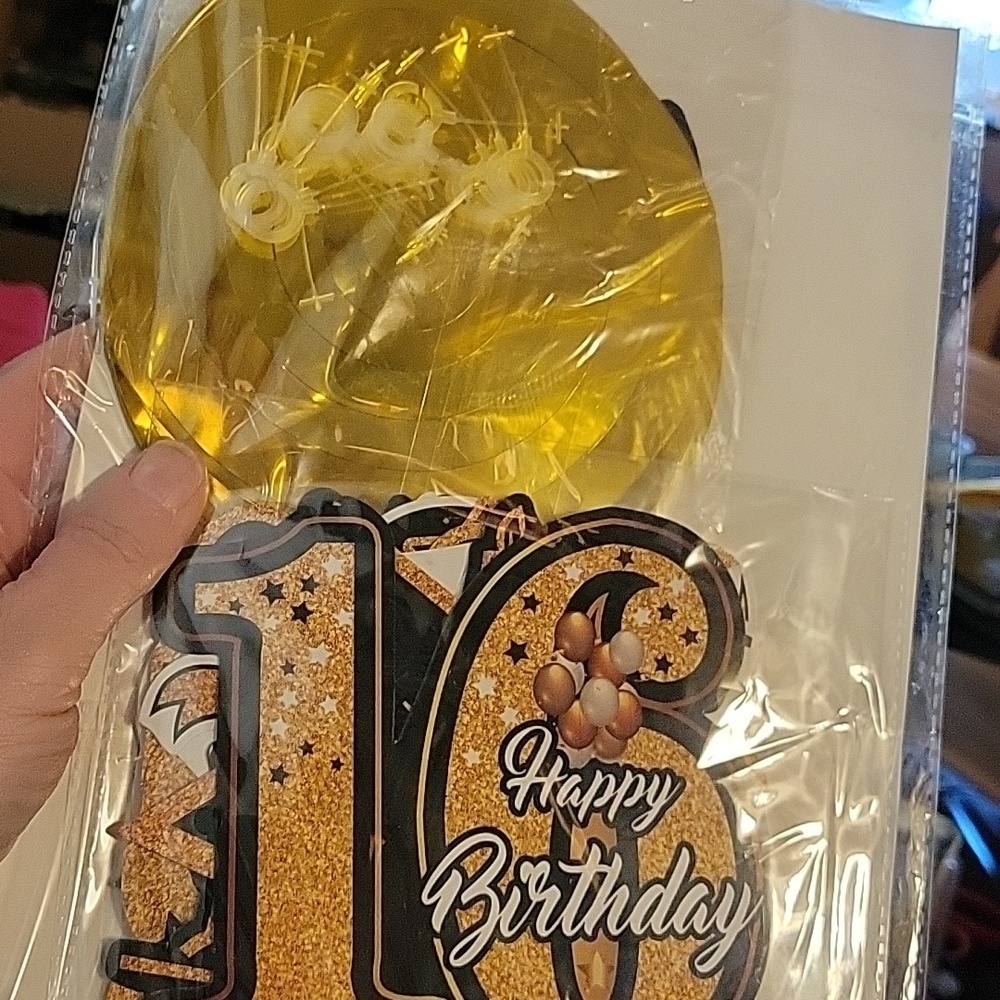 Gold Happy Birthday Party Decoration Set 16th